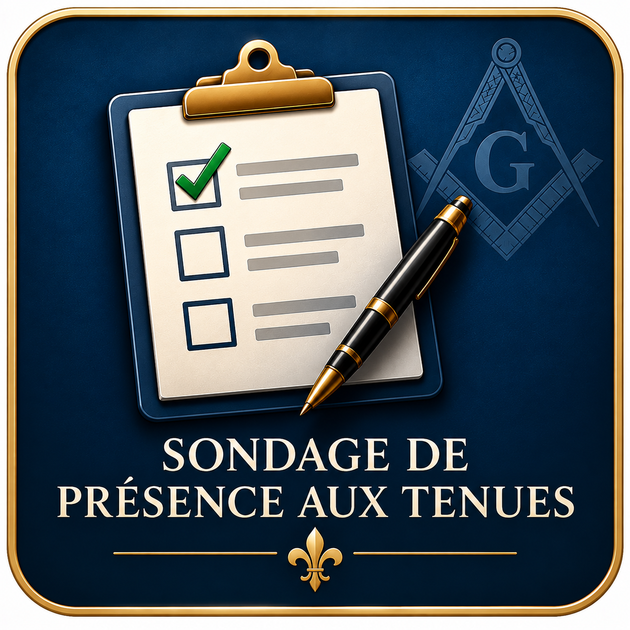 Sondage de présence aux Tenues